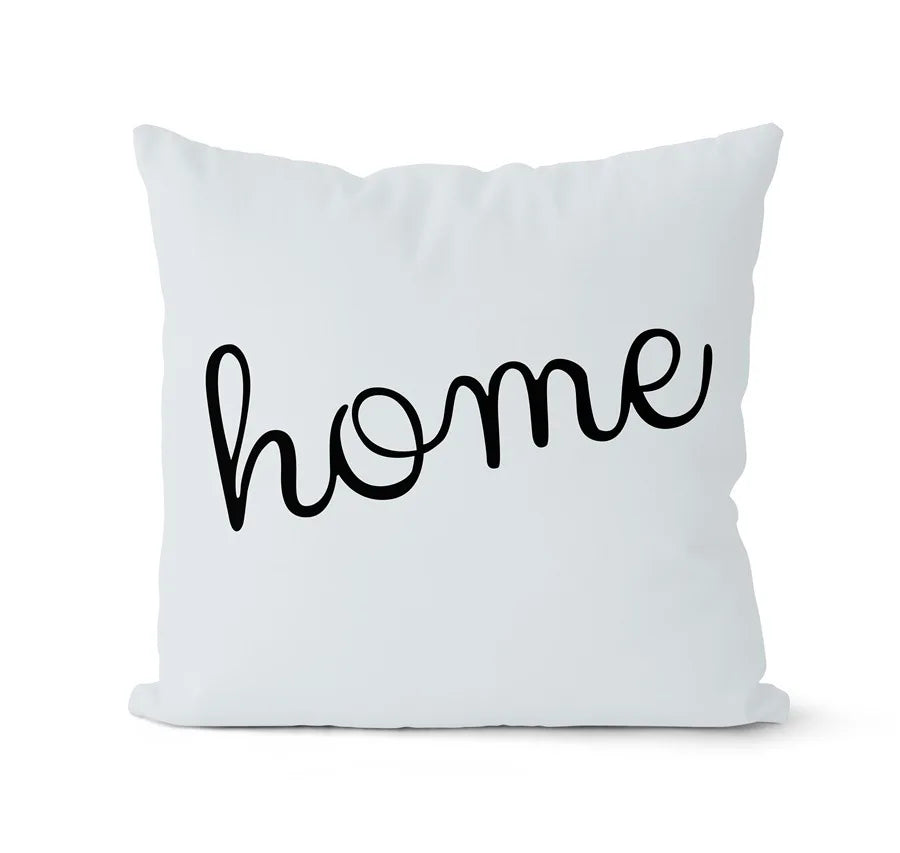 طقم أغطية وسائد هندسية باللونين الأبيض والأسود من DecorBites™ - وسادة لتزيين الأريكة المنزلية