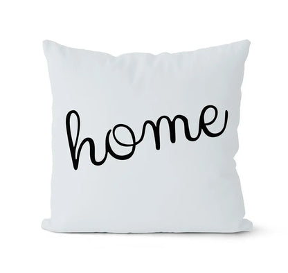 طقم أغطية وسائد هندسية باللونين الأبيض والأسود من DecorBites™ - وسادة لتزيين الأريكة المنزلية