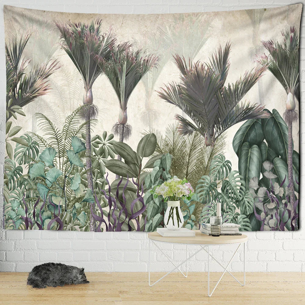 Decobites Ethorn Palm Plant Tapestry Wall Hanging Psychedelic Home Decor