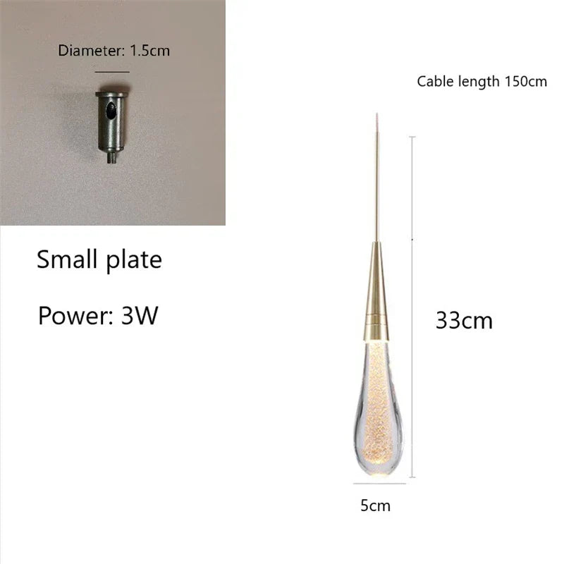 Lámparas colgantes LED de cristal DecorBites™ para restaurantes, bares y escaleras