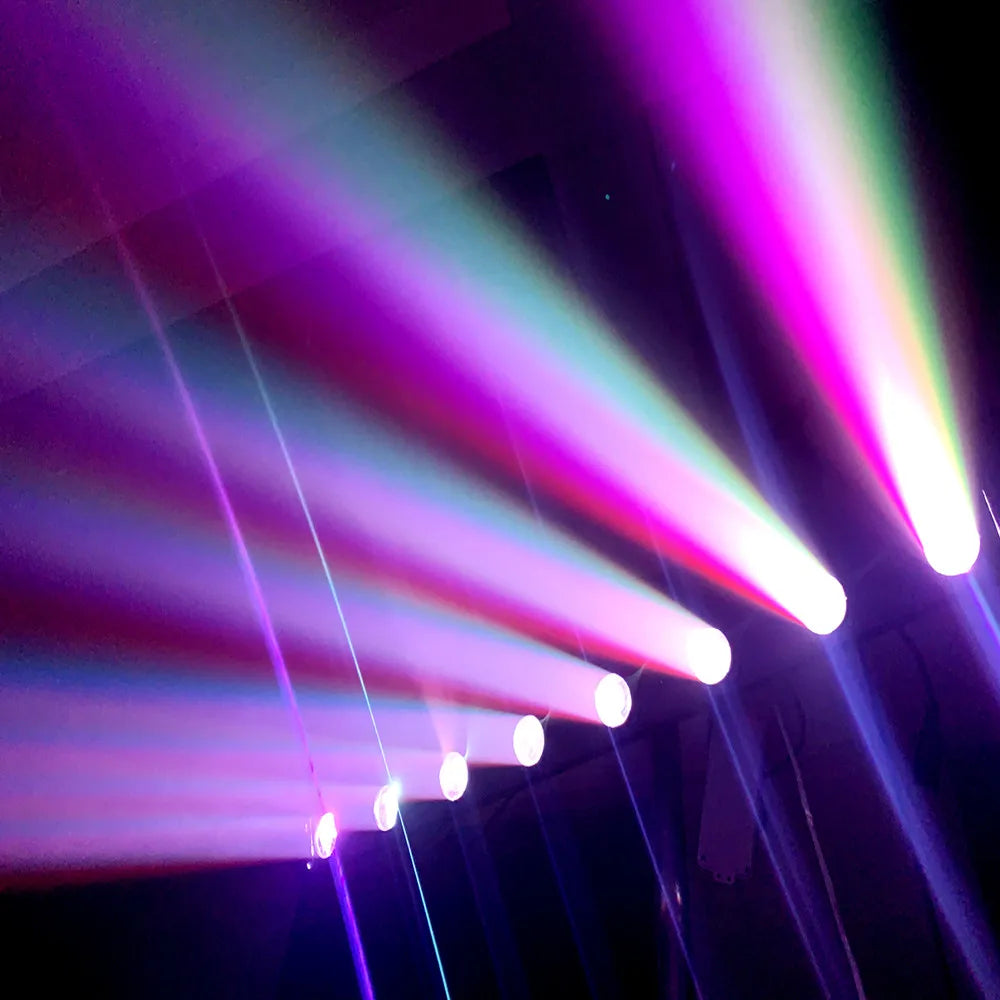 Barra LED Decorbites™ Beam 8x15W RGBW Quad Cabeza Móvil para Iluminación de Escenario con Control DJ DMX