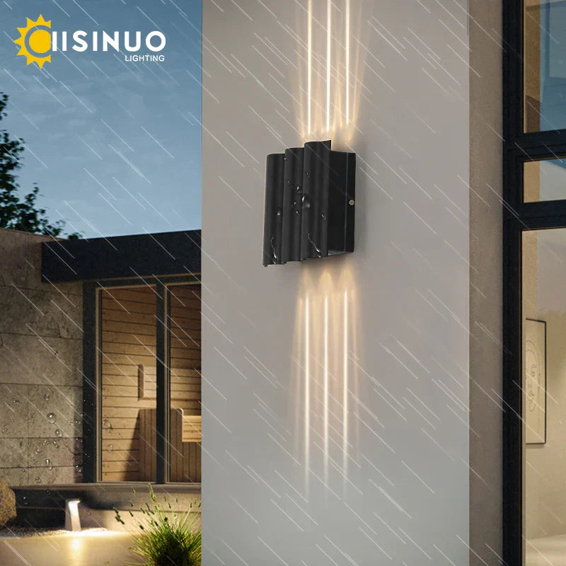 DecorBites™ 12W Black Outdoor LED Sconce Light IP65 Waterproof Alumunim Garden Villa Porch Lamp