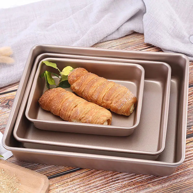 DecorBites™ Carbon Steel Cake Baking Tray Non-Stick Bread Mold Bakeware