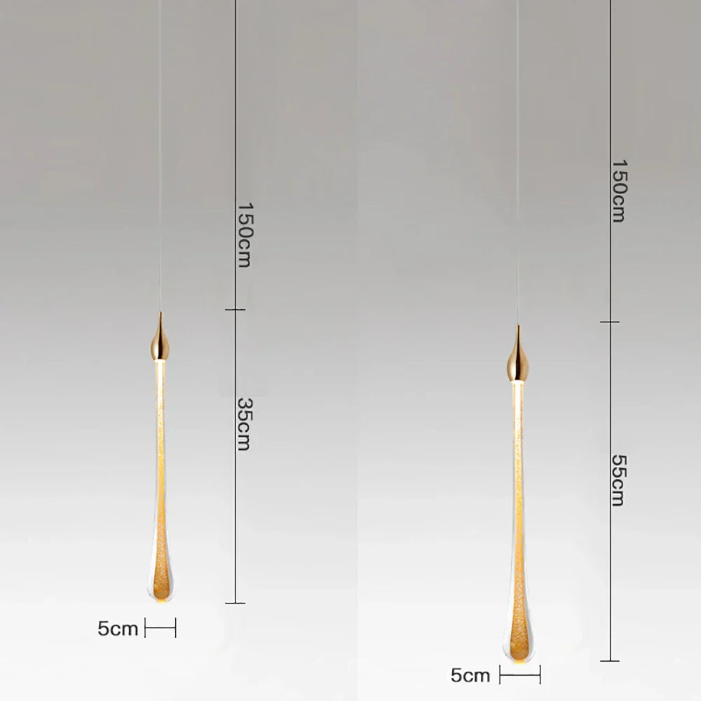 Lámparas de araña DecorBites™ Crystal Water Drop: Iluminación LED moderna y lujosa para dormitorio, bar y decoración.