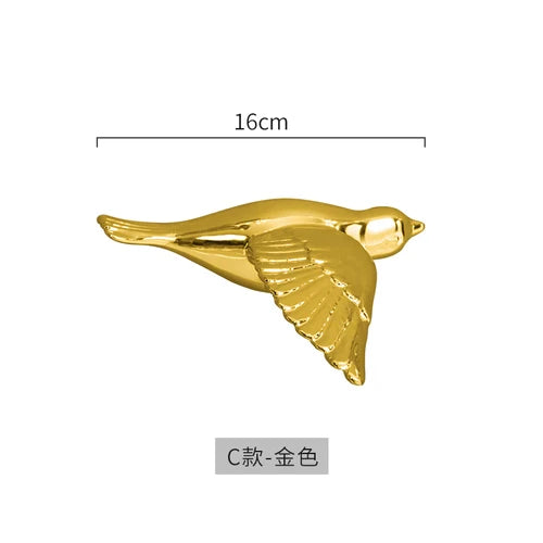 DecorBites™ Golden Bird Wall Hanging Modern Decor Pigeon Accessory