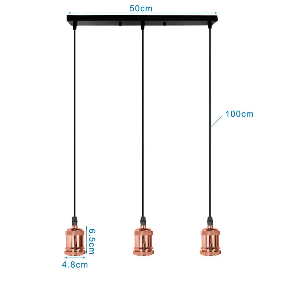 DecorBites™ Industrial Loft LED Bar Pendant Light with E27 Socket for Kitchen Dining Room