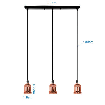 DecorBites™ Industrial Loft LED Bar Pendant Light with E27 Socket for Kitchen Dining Room