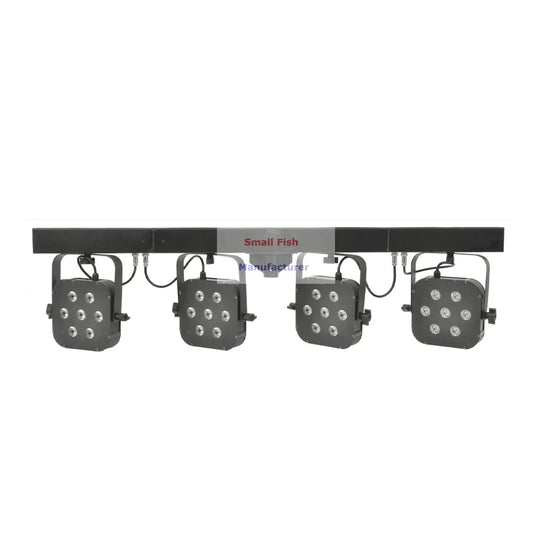 DecorBites™ LED Par Kit: 4 Slim Flat Par Lights, Stand, DMX Controller, Bag Package
