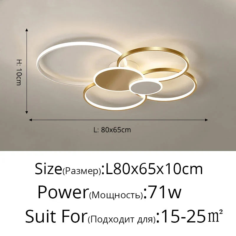 Decorbites™ Lámpara de techo LED de araña para sala de estar, dormitorio, comedor, accesorios de iluminación interior para salón