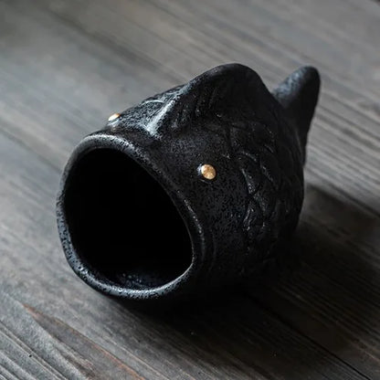 DecorBites™ Cartoon Cat Ceramic Ashtray for Household, Living Room - Large Capacity, Anti-Fly Ash