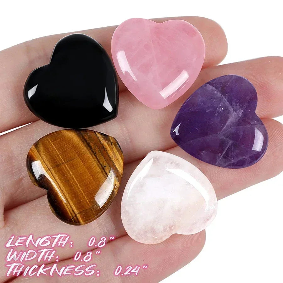 Heart Shaped Amethyst Healing Stones