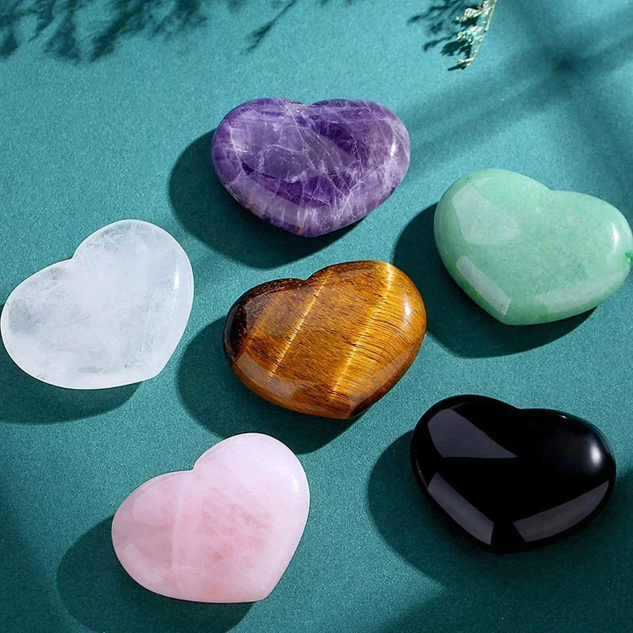 Heart Shaped Amethyst Healing Stones