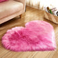 Heart Shaped Faux Fur Rug 30x40cm