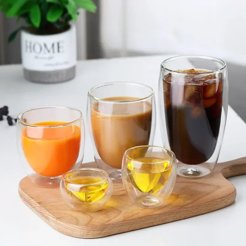 Heat Resistant Double Wall Glass Cup