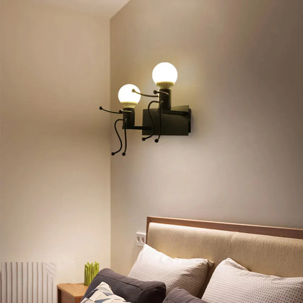 DecorBites™ Little Iron Man Cartoon Wall Sconce for Kids Room, Bedroom, Kitchen - Modern Design