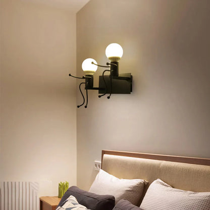 DecorBites™ Little Iron Man Cartoon Wall Sconce for Kids Room, Bedroom, Kitchen - Modern Design