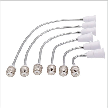 DecorBites™ Gooseneck E27 to E27 Base Extension Adaptor for Lamp Bulb Holder