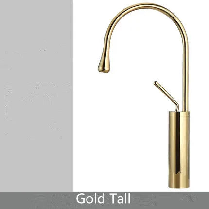 Grifo de lavabo de mármol de latón dorado Decorbites™ con mezcla de agua caliente y fría