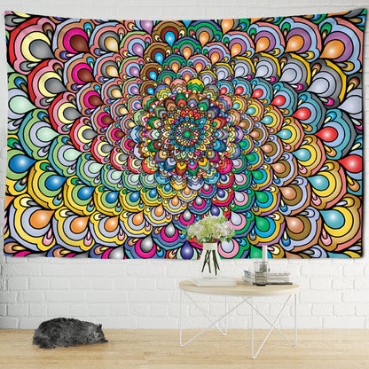 Decobites Mandala Tapestry Wall Hanging Psychedelic Beach Throw Hippie Bohemian Sleeping Pad