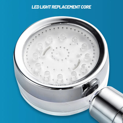 DecorBites™ 7-Color LED Handheld Shower Head with Stop Button and High Pressure Nozzle