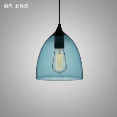 DecorBites™ Glass LED Pendant Lamp: Modern Nordic Style Hanging Light for Home, Cafe, or Bar