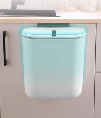 DecorBites™ Kitchen Wall-Mounted Waste Bin with Lid - Cabinet Door Hanging Garbage Can