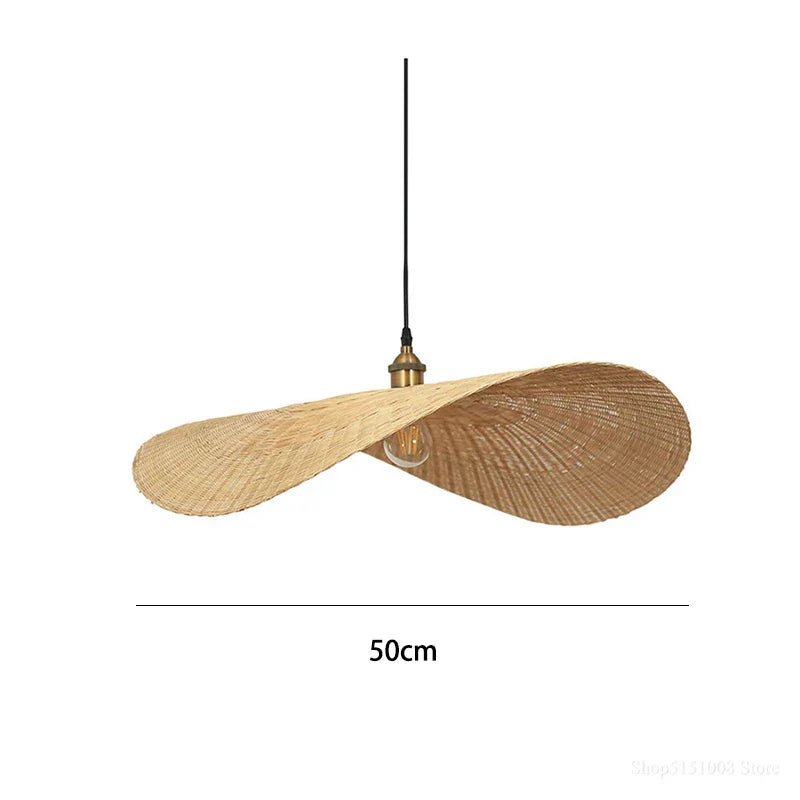 DecorBites™ Bamboo Chandelier: Japanese Tatami Teahouse Hanging Lamp for Living Room and Bedroom