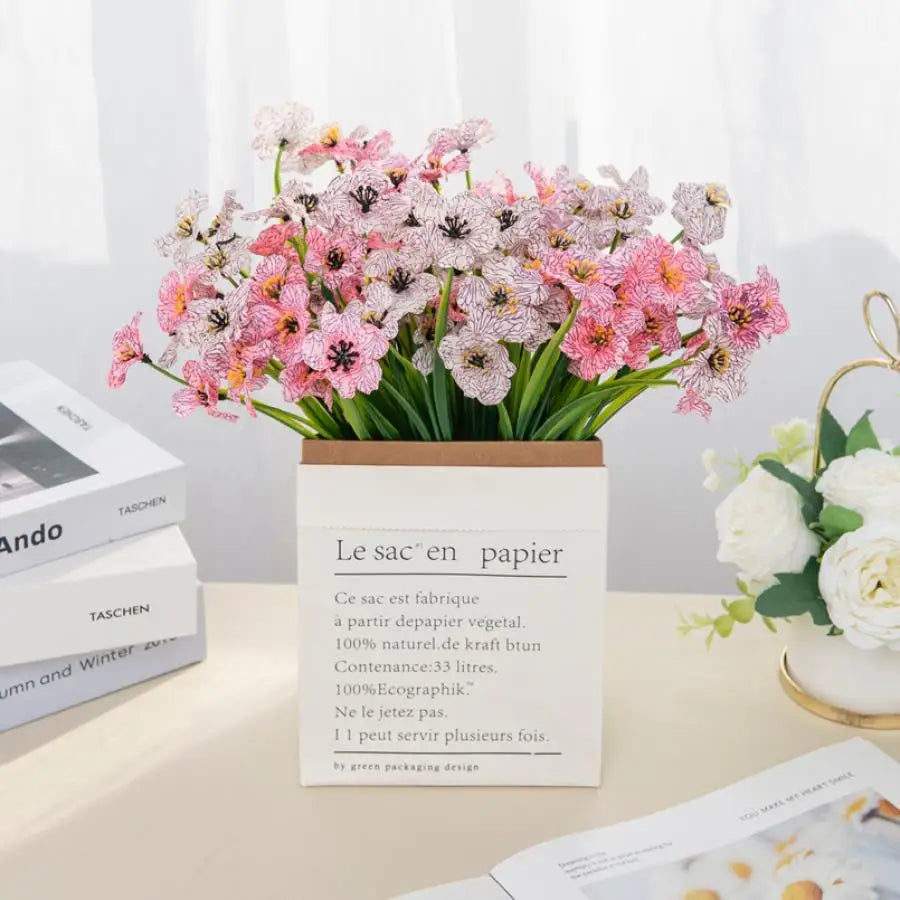 DecorBites™ Artificial Cherry Blossom Wall Flowers - Home Garden Wedding Decor