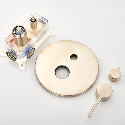 DecorBites™ Brushed Gold Concealed Shower Mixer Control Valve Round/Square Box Faucet