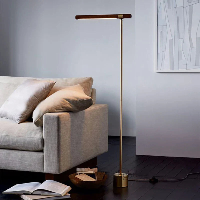 Wood Vertical Floor Lamp