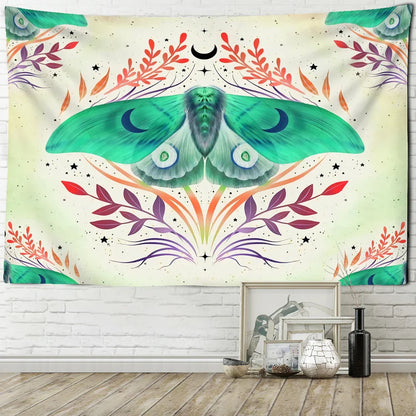 Decobites Psychedelic Butterfly Tapestry Wall Mount Moon Hippie Decor