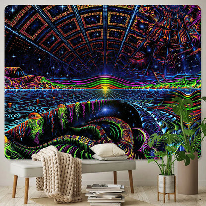 DecorBites™ Bohemian Tapestry: Psychedelic Home Decoration Art, Large Size for Yoga Mat or Sofa