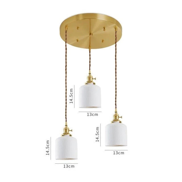 DecorBites™ Ceramic LED Pendant Light: Japanese Style, Nordic Design, Modern Living Room Hanging Lamp