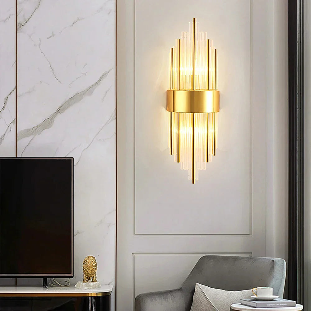 DecorBites™ Gold Black LED Wall Sconce Light for Bedroom Corridor