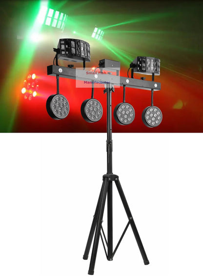 DecorBites™ 4-in-1 LED Light Stand: Par, Derby, Strobe, Wash, Laser Effects - Ideal for Bars & Discos