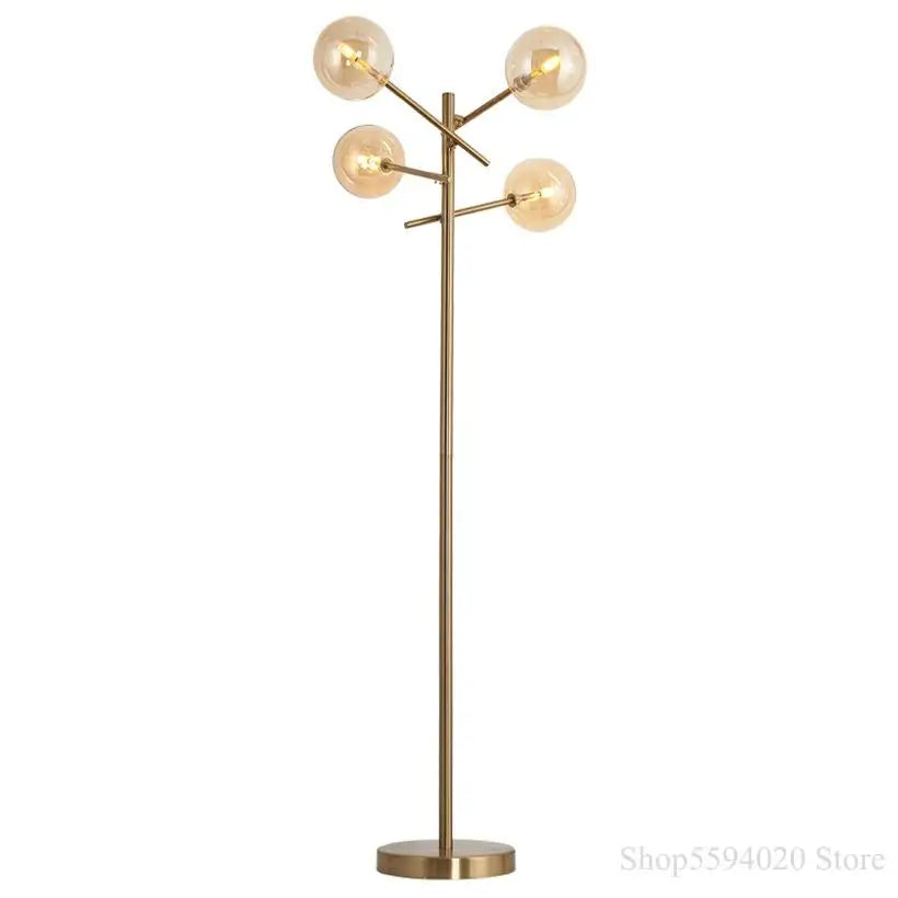 DecorBites™ Glass Bubble Ball LED Floor Lamp Post-modern Nordic Magic Bean Design