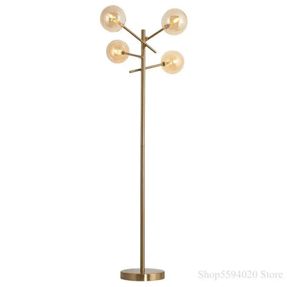 DecorBites™ Glass Bubble Ball LED Floor Lamp Post-modern Nordic Magic Bean Design