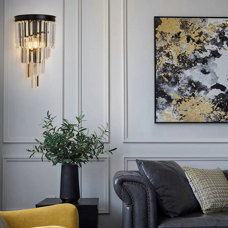 DecorBites™ Crystal Wall Lamp: Elegant Lighting for Living Room, Bedroom, and Staircase