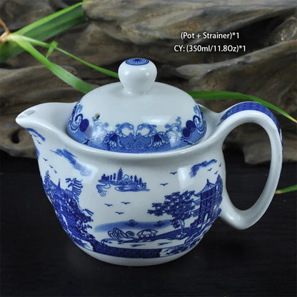 Juego de té DecorBites™ con tetera de dragón, vajilla de porcelana Kung Fu para la ceremonia del té Puer Oolong