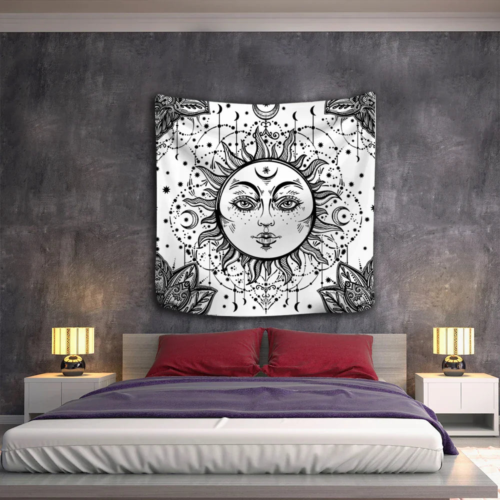 Decobites Celestial Mandala Tapestry Wall Hanging for Dorm Decor & Psychedelic Vibes