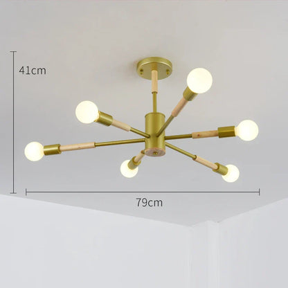 DecorBites™ LED Wooden Ceiling Lights w/ E27 Bulb for Modern Livingroom & Bedroom