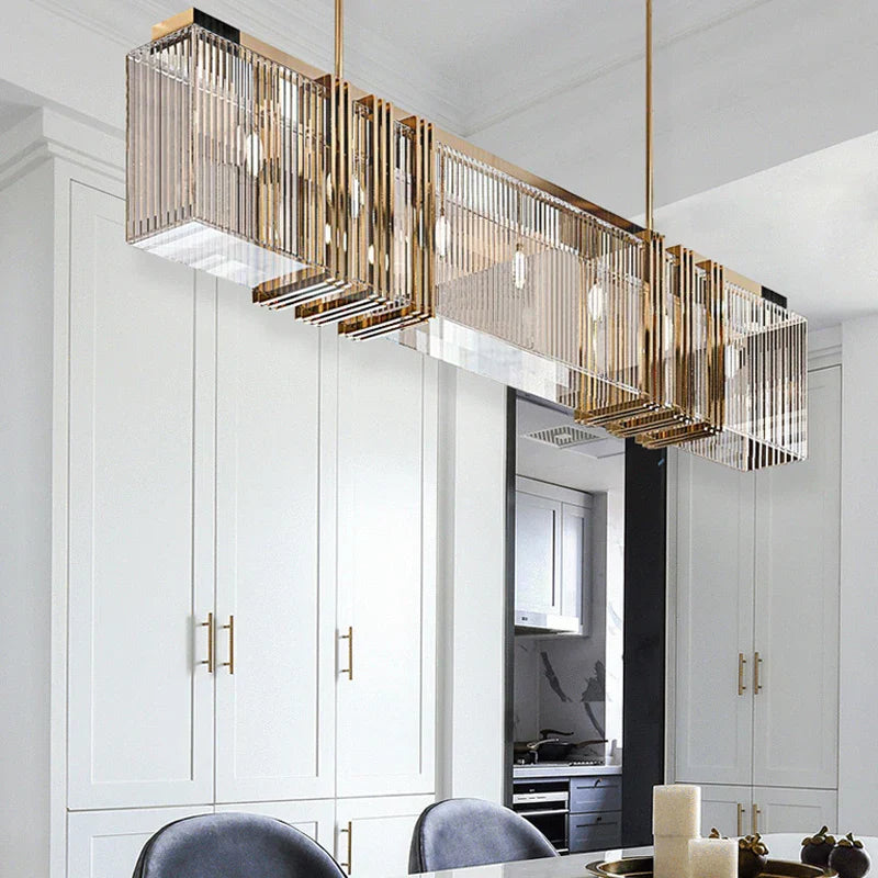 DecorBites™ Crystal Chandelier: Elegant Nordic Hanging Lamp for Interior Decoration