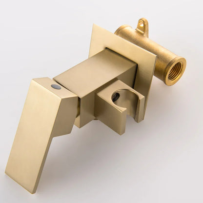 DecorBites™ Hand Bidet Sprayer Kit Brushed Gold Shattaf Shower Head Copper Valve