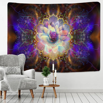 Decobites Colorful Mandala Chakra Tapestry for Boho Decor and Yoga Mats