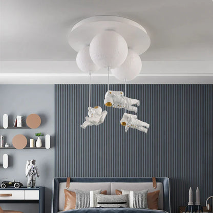 Lámpara de techo DecorBites™ Astronaut Bubble Chandelier - Lámpara de techo para dormitorio con luz de luna