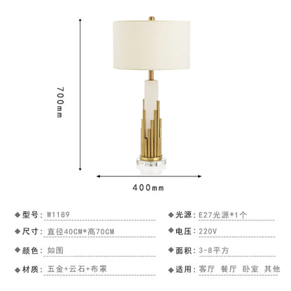 DecorBites™ Crystal Table Lamp: Nordic Light Luxury Design for Bedroom Bedside