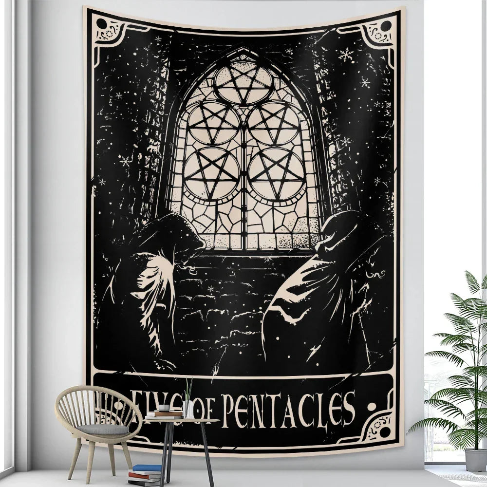 Decobites Tarot Card Psychedelic Tapestry Wall Hanging for Bohemian Home Decor