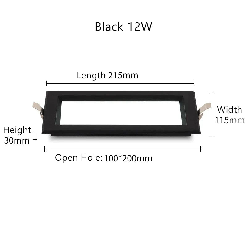 DecorBites™ LED Panel Lamp: Ultra-thin Anti-Fog Recessed Ceiling Downlight for Bathroom, Corridor, Industrial Lighting