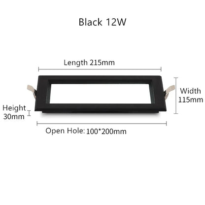 DecorBites™ LED Panel Lamp: Ultra-thin Anti-Fog Recessed Ceiling Downlight for Bathroom, Corridor, Industrial Lighting