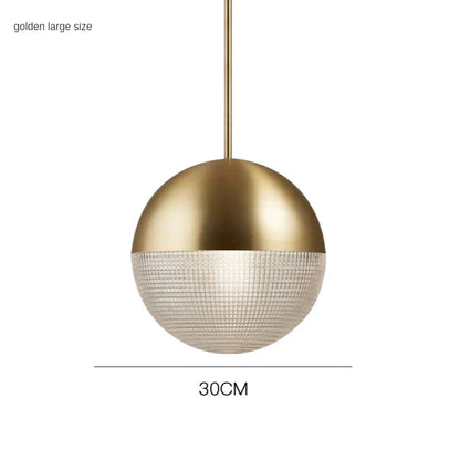 Lámpara colgante LED DecorBites™ con bola de cristal - Dorada, estilo nórdico minimalista